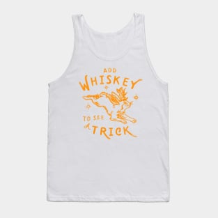 "Add Whiskey To See A Trick" Funny Jackalope Shirt Art V.2 Tank Top